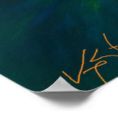 Radiant Vortex Abstract Energy in Color Motion Poster (Ecke)