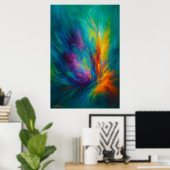 Radiant Vortex Abstract Energy in Color Motion Poster (Heimbüro)