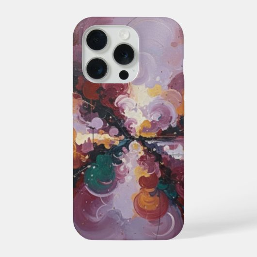 Radiant Whirl - Abstract Color Burst Iphone Case Hülle (Rückseite)