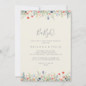 Radiant Wildblume BabyQ Baby Duschgrill Einladung (Vorderseite)