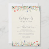 Radiant Wildblume Bridesmaids Luncheon Dusche Einladung (Vorderseite)