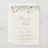Radiant Wildblume Brunch mit Brautdusche Einladung (Vorderseite)