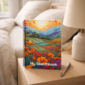 Radiant Wildflower Valley Art Sketchbook Notizblock