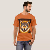 Radiant Wolf Face beleuchtet durch goldenes Licht T-Shirt (Vorne ganz)