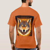 Radiant Wolf Face beleuchtet durch goldenes Licht T-Shirt (Rückseite)