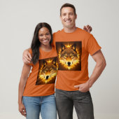 Radiant Wolf Face beleuchtet durch goldenes Licht T-Shirt (Unisex)