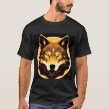 Radiant Wolf Face beleuchtet durch goldenes Licht