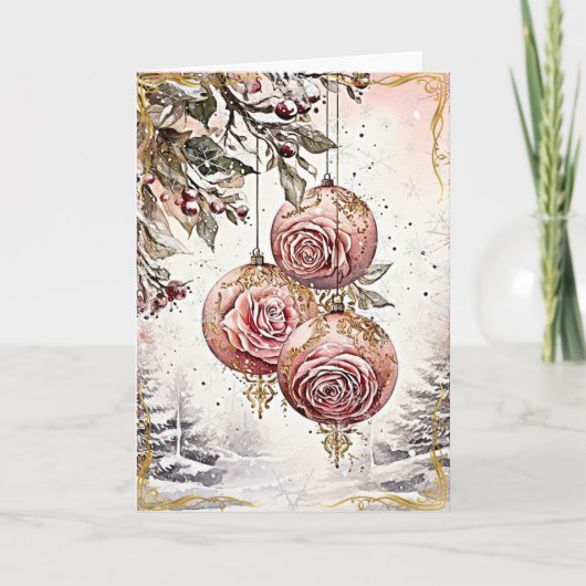 Radiant Yuletide Blessings Karte (Vorderseite)