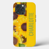 Radiante Blüten: Personalisiert Gelbe Sonnenblume Case-Mate iPhone Hülle (Rückseite)