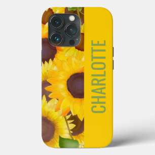 Radiante Blüten: Personalisiert Gelbe Sonnenblume Case-Mate iPhone Hülle
