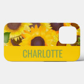 Radiante Blüten: Personalisiert Gelbe Sonnenblume Case-Mate iPhone Hülle (Rückseite (Horizontal))