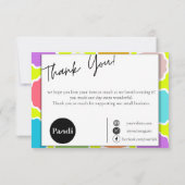 Radiante Dankbarkeit: Handgemachte Lebhaftigkeit Dankeskarte (Rückseite)