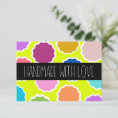 Radiante Dankbarkeit: Handgemachte Lebhaftigkeit Dankeskarte (Stehend Vorderseite)