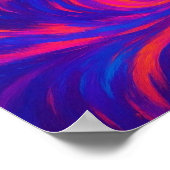 Radiante Dopaminenergie in flüssigen Farbwellen Poster (Ecke)