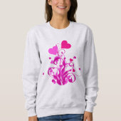 Radiante Liebe in Rosa und Rotes Herz Harmonie Sweatshirt (Vorderseite)