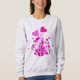 Radiante Liebe in Rosa und Rotes Herz Harmonie Sweatshirt