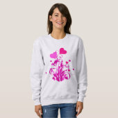 Radiante Liebe in Rosa und Rotes Herz Harmonie Sweatshirt (Vorne ganz)