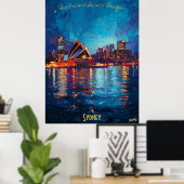 Radiante Reflections in Sydney - Iconic Skyline Poster (Heimbüro)