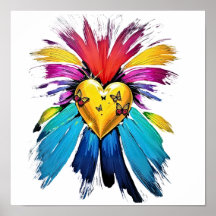 Radiantes Herz mit Schmetterlingen und Funktionen