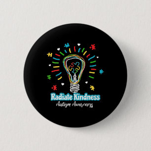 Radiate Kindness Lightbulle Autismus Awareness Tea Button