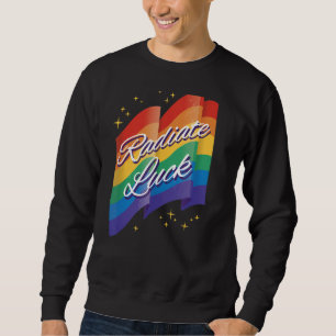 Radiate Luck Regenbogen Wolken Zufriedenheit Hippi Sweatshirt