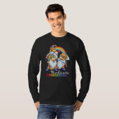 Radiate Positivity rainbow gnomes clouds T-Shirt (Vorne ganz)