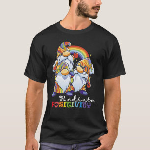 Radiate Positivity Regenbogenwolken T-Shirt