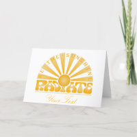 RADIATE Sei das Vintage Retro-Gold-Logo der Sonne