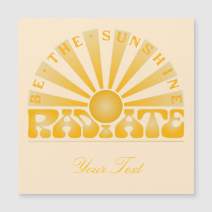 RADIATE Sei der Sonnenschein Vintag Retro Gold + C Magnetkarte