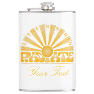 RADIATE Sei der Sonnenschein Vintage Retro Gold Be Flachmann