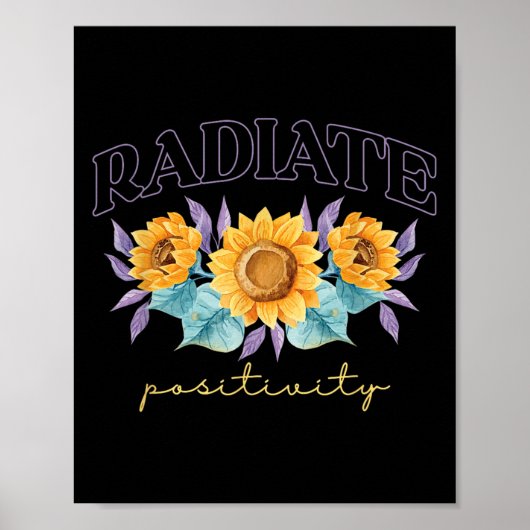 Radiate Sitivity _ Flowers _ Motivation Kindness  Poster (Vorne)