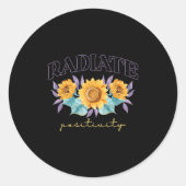 Radiate Sitivity _ Flowers _ Motivation Kindness  Runder Aufkleber (Vorderseite)