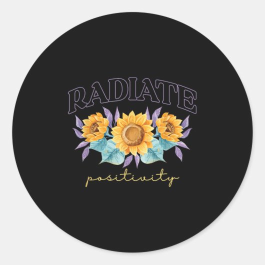 Radiate Sitivity _ Flowers _ Motivation Kindness  Runder Aufkleber (Vorderseite)