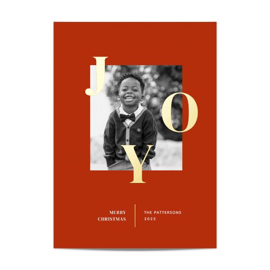 Radiating Joy Holiday Photo Folien Feiertagskarte