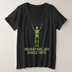 Radiating Joy Seit 1972 Skeleton Krass Tech Spaß Große Größe T-Shirt