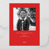 Radiation Joy Holiday Foto Folien Feiertagskarte (Rückseite)