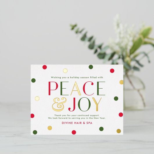 Radiation Season FOIL Business Holiday Postcard Folie Einladungspostkarte (Stehend vorne)