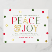 Radiation Season FOIL Business Holiday Postcard Folie Einladungspostkarte (Vorderseite)