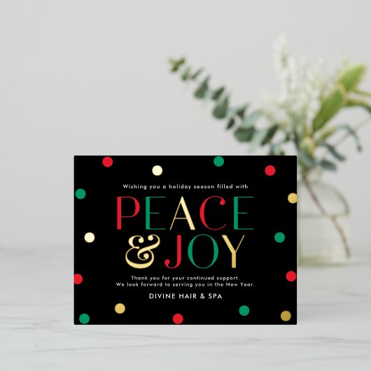 Radiation Season FOIL Business Holiday Postcard Folie Einladungspostkarte (Stehend vorne)