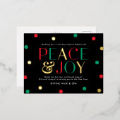 Radiation Season FOIL Business Holiday Postcard Folie Einladungspostkarte (Vorderseite/Rückseite)