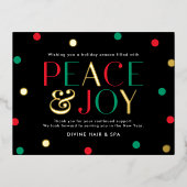 Radiation Season FOIL Business Holiday Postcard Folie Einladungspostkarte (Vorderseite)