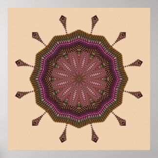 Radiation Weave Mandala Poster