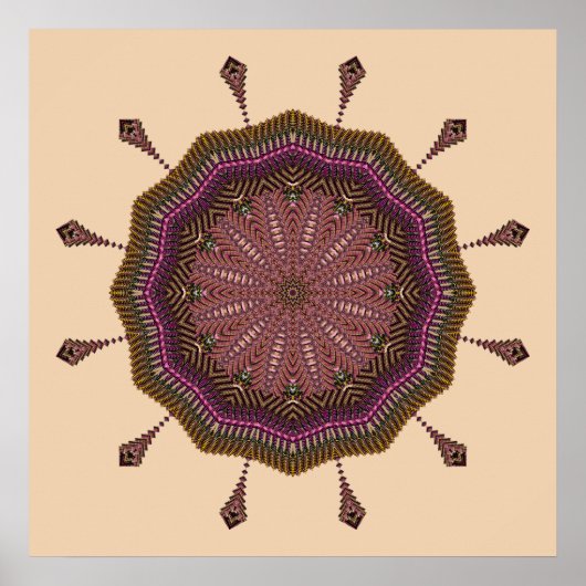 Radiation Weave Mandala Poster (Vorne)