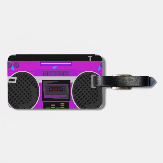 Radical 80's Boombox Gepäckanhänger (Rückseite horizontal)