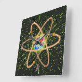 Radical Atomic Quadratische Wanduhr (Winkel)