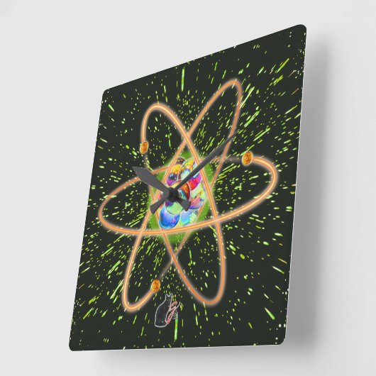 Radical Atomic Quadratische Wanduhr (Winkel)