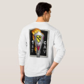 Radical Flaming Horse Skull 1. Kavallerie Division T-Shirt (Schwarz voll)