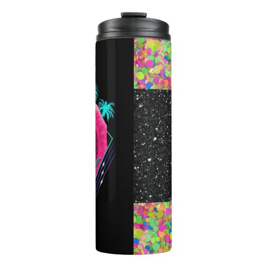 Radical Flamingo | IMITATE GLITZER Thermosbecher (Vorderseite)