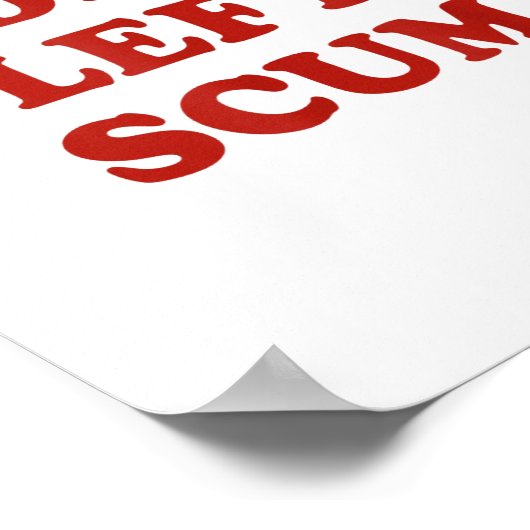 Radical Left S Funny Sarcastic Quote  Poster (Ecke)