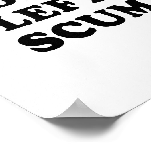 Radical Left S Funny Sarcastic Quote  Poster (Ecke)